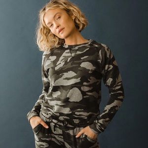 Albion Campus Crew Sweatshirt Top Black Camo SOLD OUT